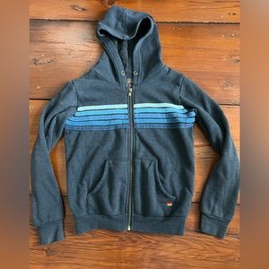 Aviator Nation 5 striped Zipper Jacket Size 12